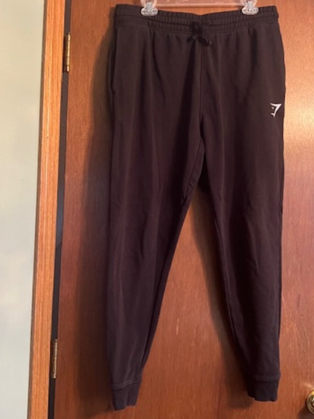 Mens Black Gym Shark fleece pants size Large